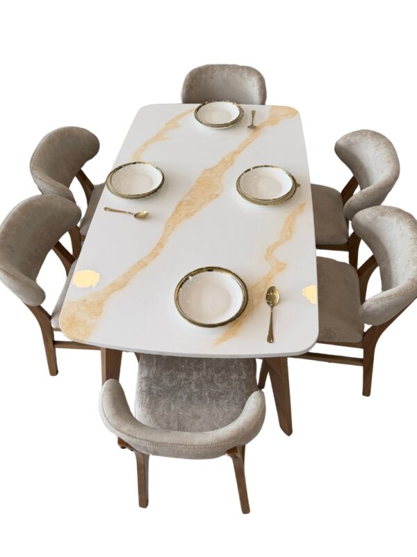 COMEDOR MARMOLIZADO 6 PUESTOS