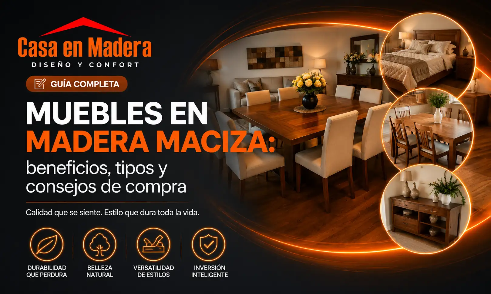 Muebles en madera maciza: beneficios, tipos y consejos de compra